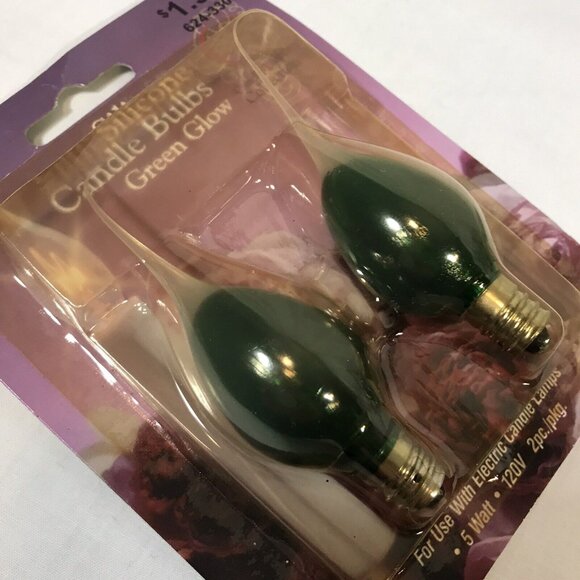 Electric Candle Lamps Silicone Replacement 4 Bulbs Blue Green Darice Christmas - Picture 4 of 8